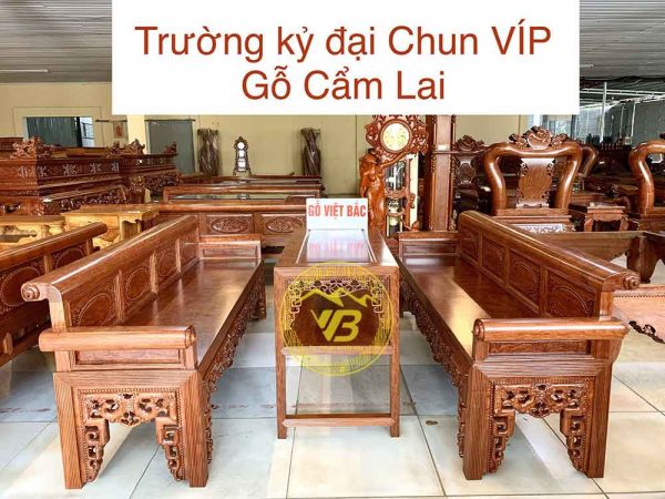 Trường Kỷ Đại Gỗ Cẩm Lai Vân Chun Đẳng Cấp TK216 1